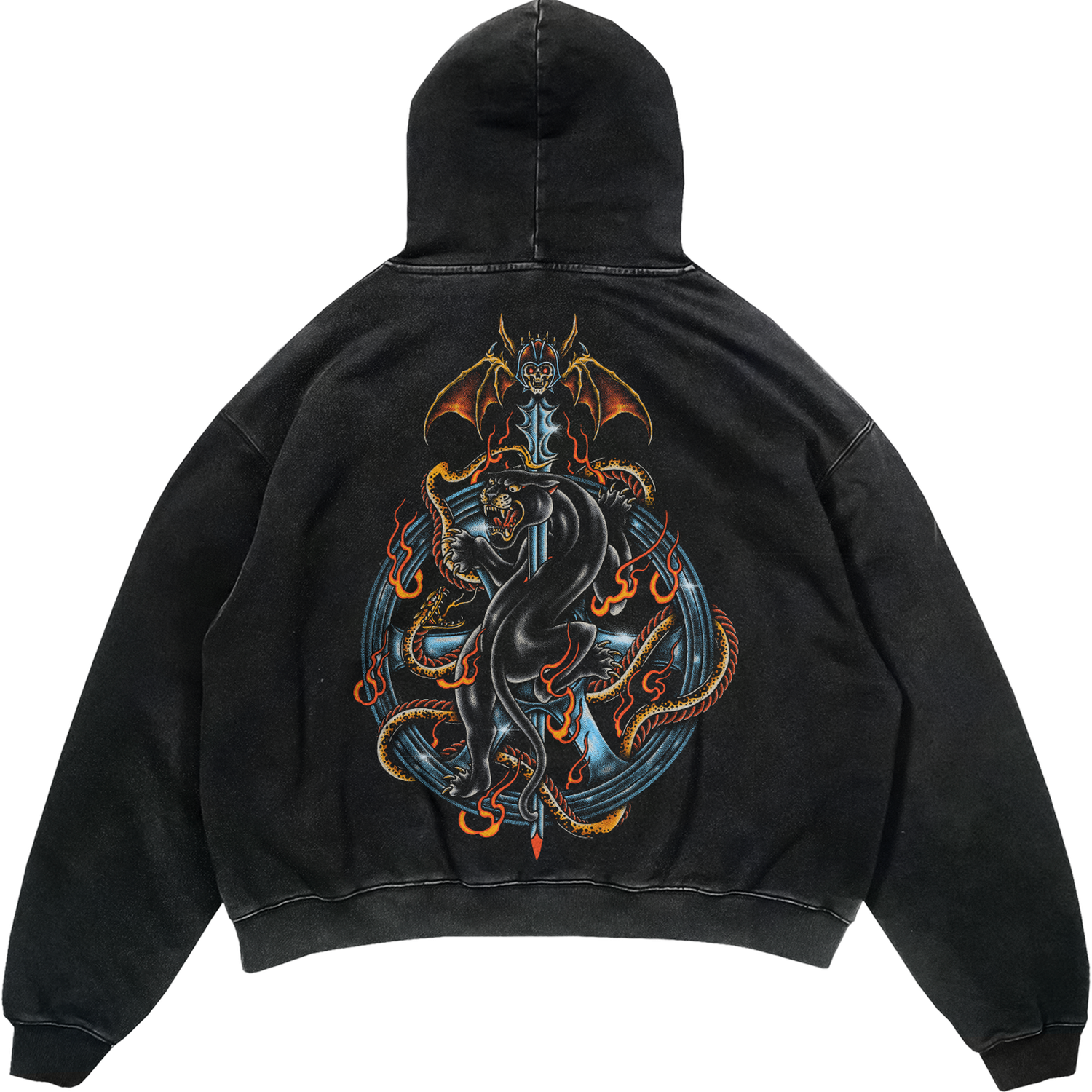 Claws & Wheels Washed Hoodie