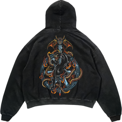 Claws & Wheels Washed Hoodie