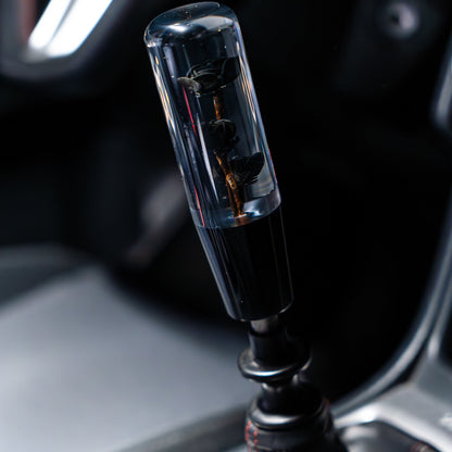 Death Black Roses Clear Flower Shift Knob 6’’ | Universal Manual Car Shifter