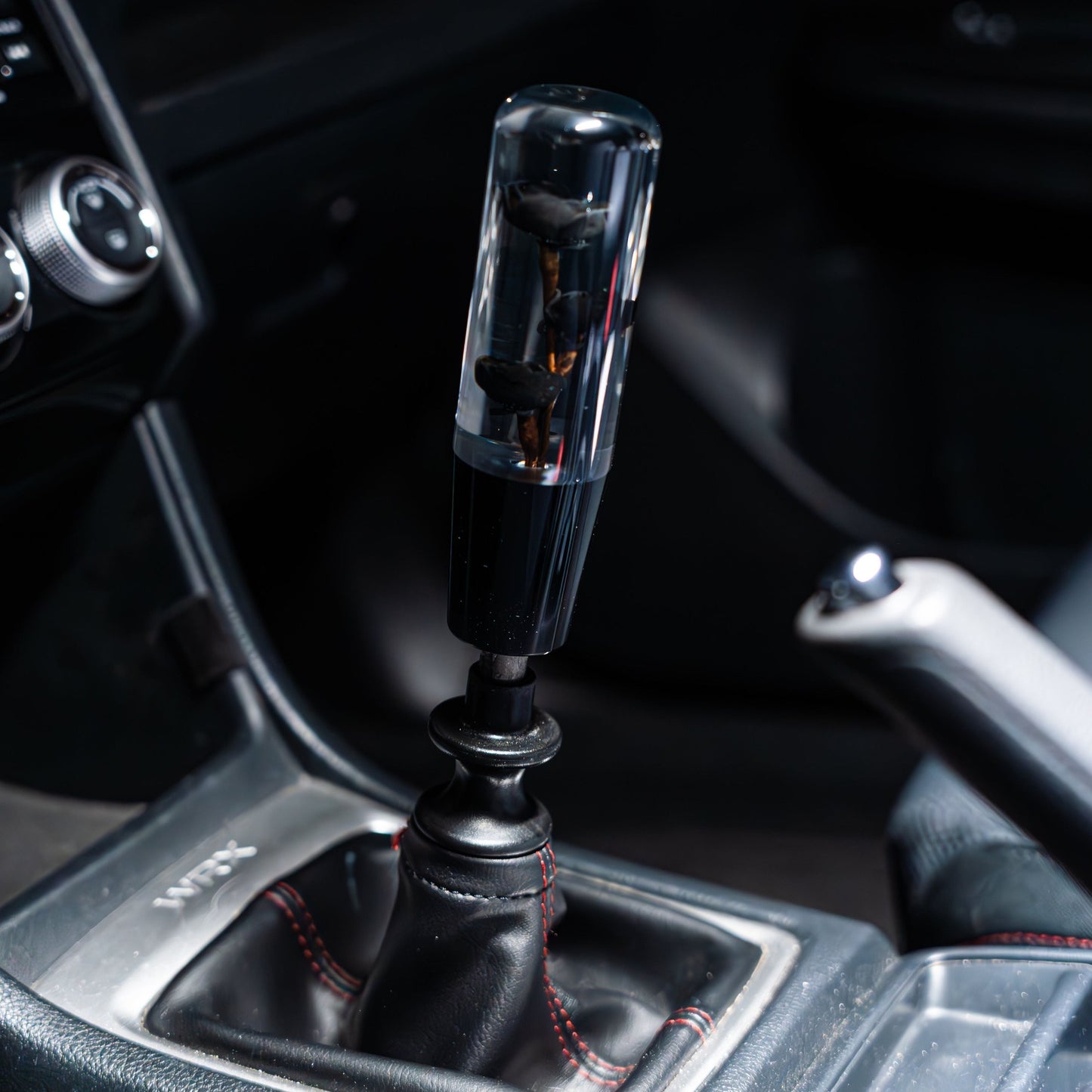 Death Black Roses Clear Flower Shift Knob 6’’ | Universal Manual Car Shifter