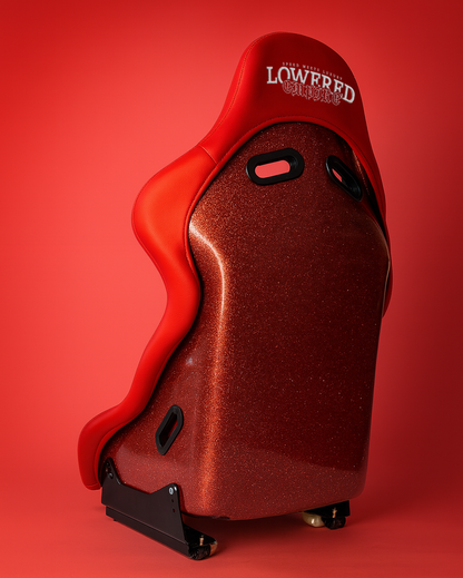 Cyber Collection Red Racing Seat – Metallic Sparkle Shell | Performance Bucket Seat
