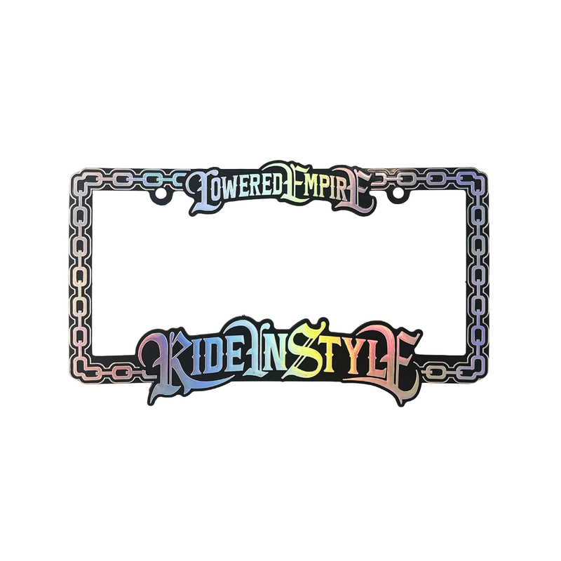 Holographic Ride In Style License Plate Frame