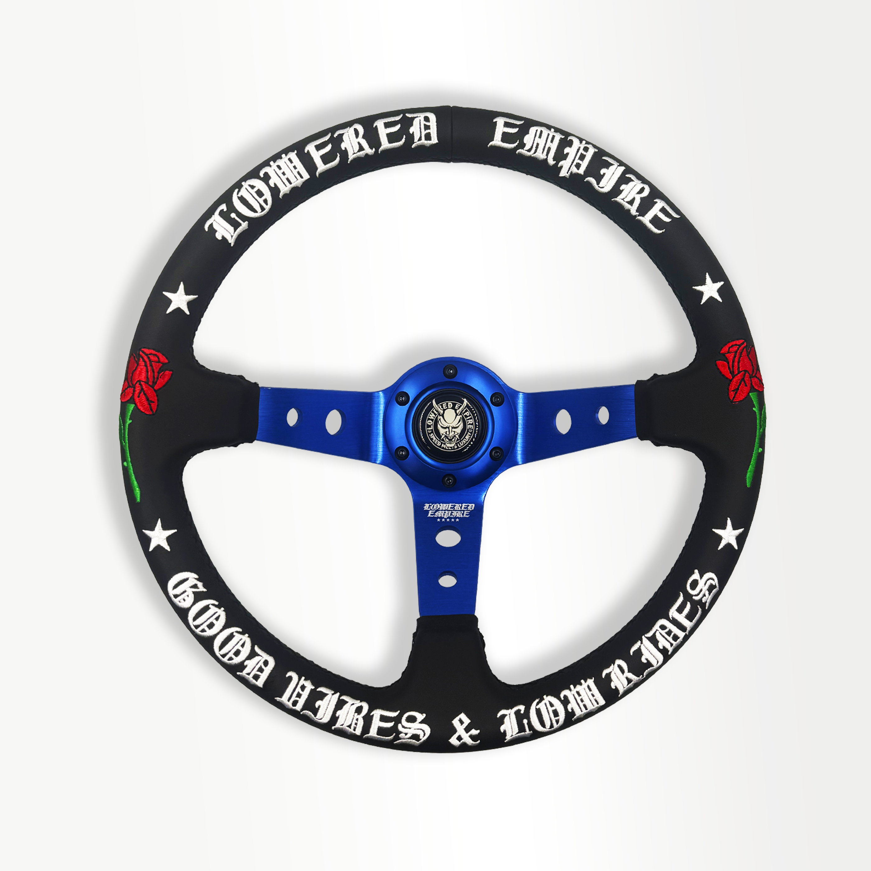Blue O.G. Good Vibes OG-3 Steering Wheel 350mm- Lowered Empire