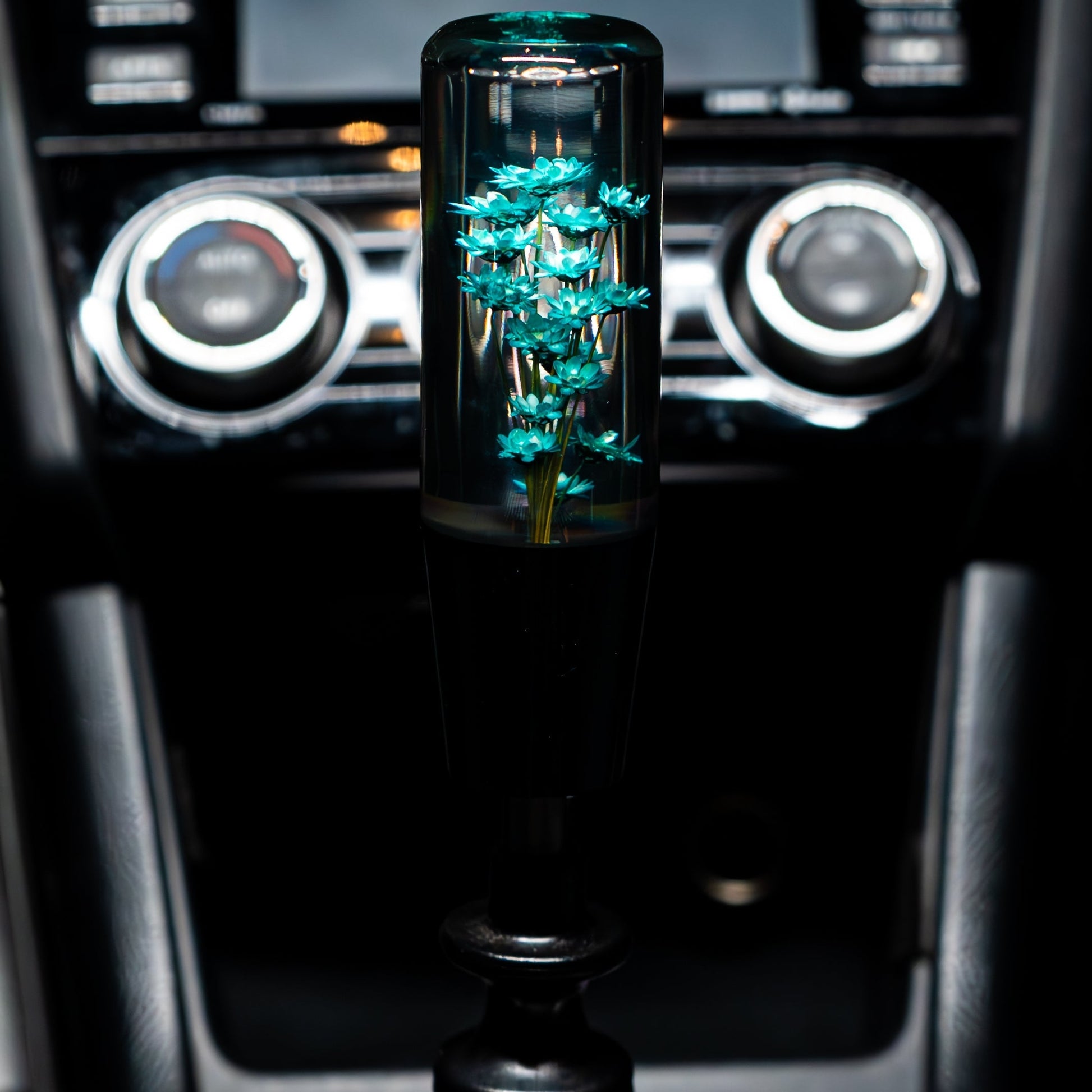 Evermint Blossom Clear Flower Shift Knob | Universal Manual Car Shifter - Accessories