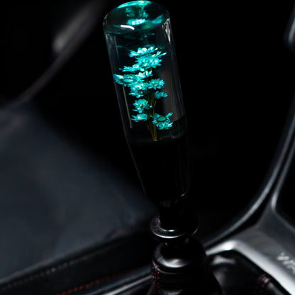 Evermint Blossom Clear Flower Shift Knob | Universal Manual Car Shifter - Accessories