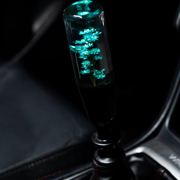 Evermint Blossom Clear Flower Shift Knob | Universal Manual Car Shifter - Accessories