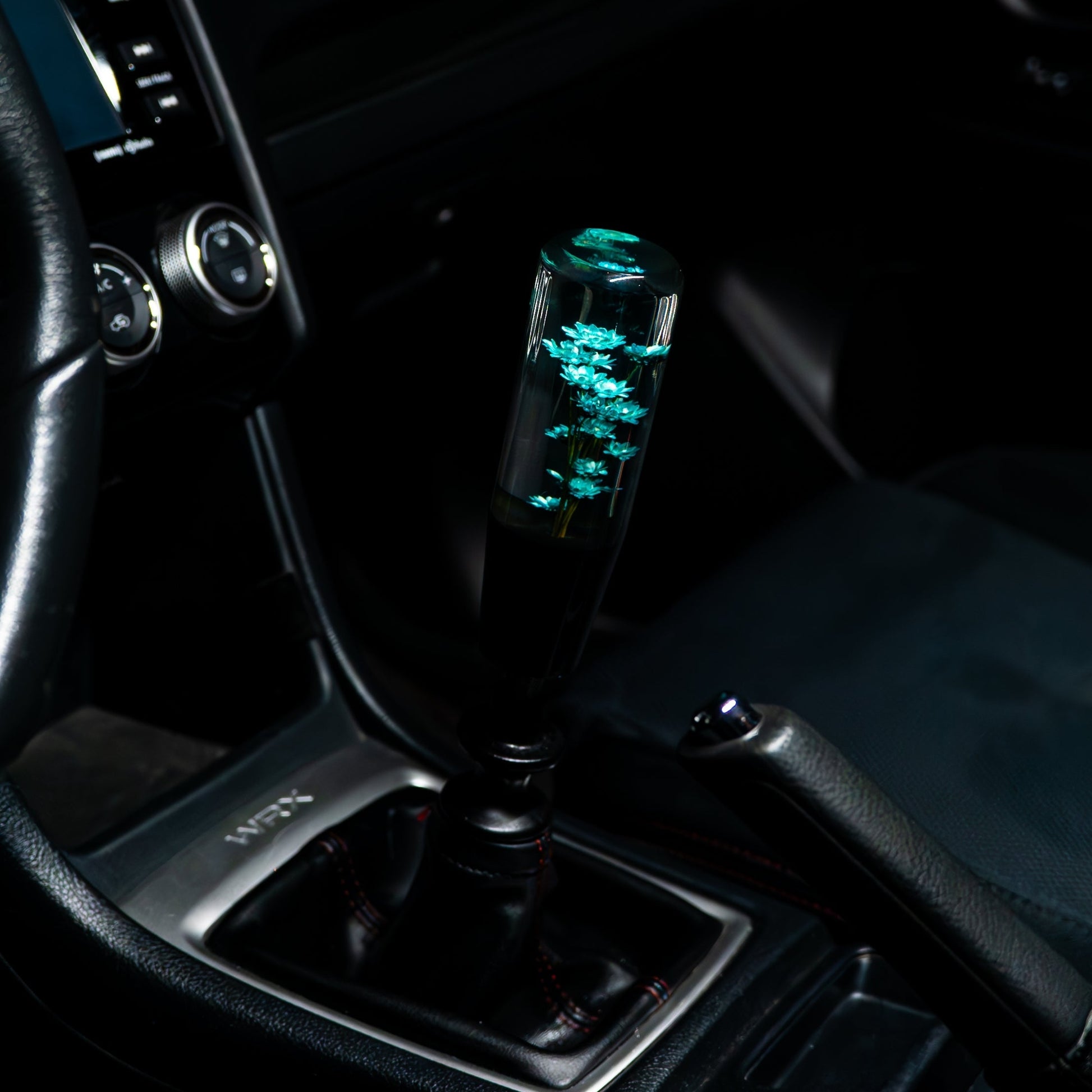 Evermint Blossom Clear Flower Shift Knob | Universal Manual Car Shifter - Accessories