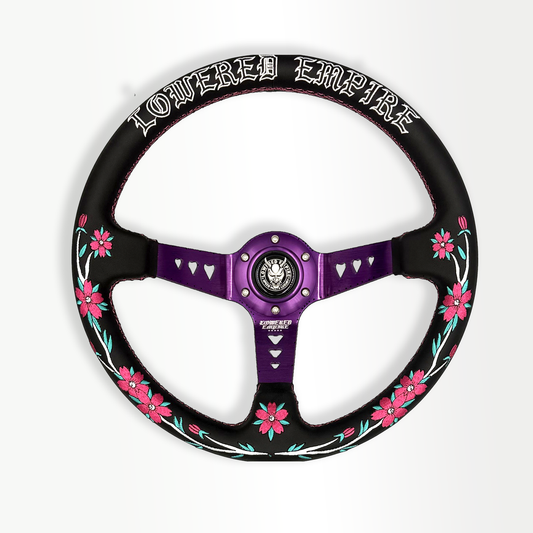 Black/Purple Sakuras In The Sky SK-2 Steering Wheel 350mm