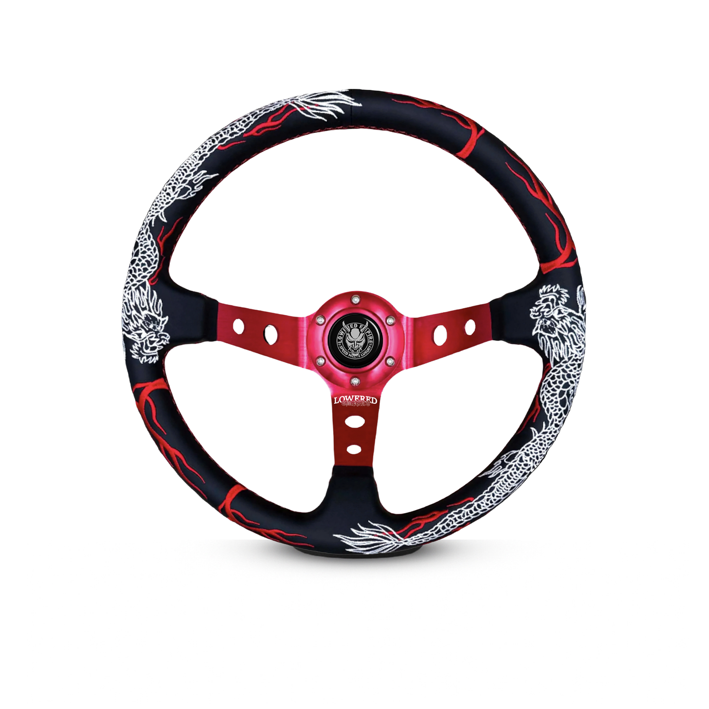 Red Dragon's Breath DB-3 Steering Wheel 350mm- Lowered Empire