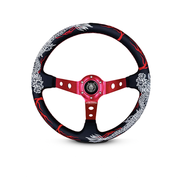 Red Dragon's Breath DB-3 Steering Wheel 350mm- Lowered Empire