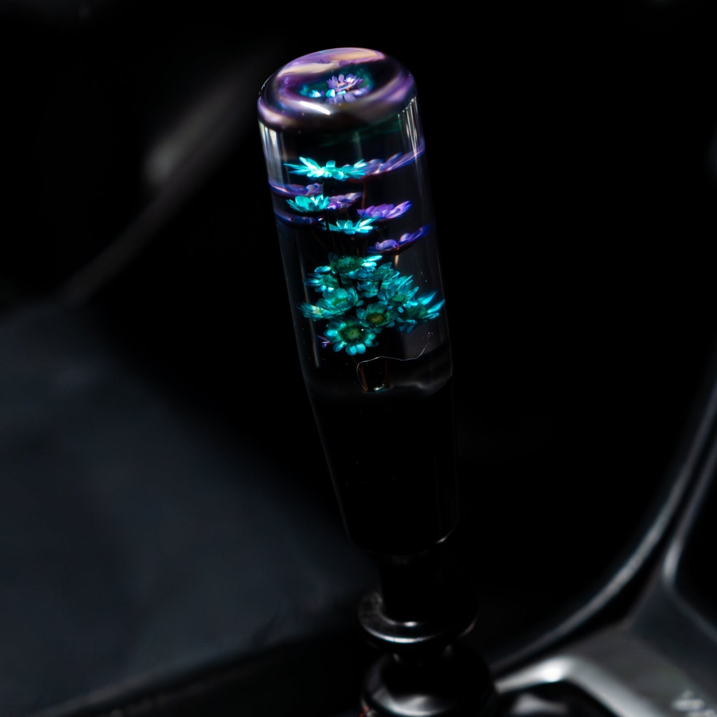 Floral Dream Clear Flower Shift Knob 6’’ | Universal Manual Car Shifter - Accessories