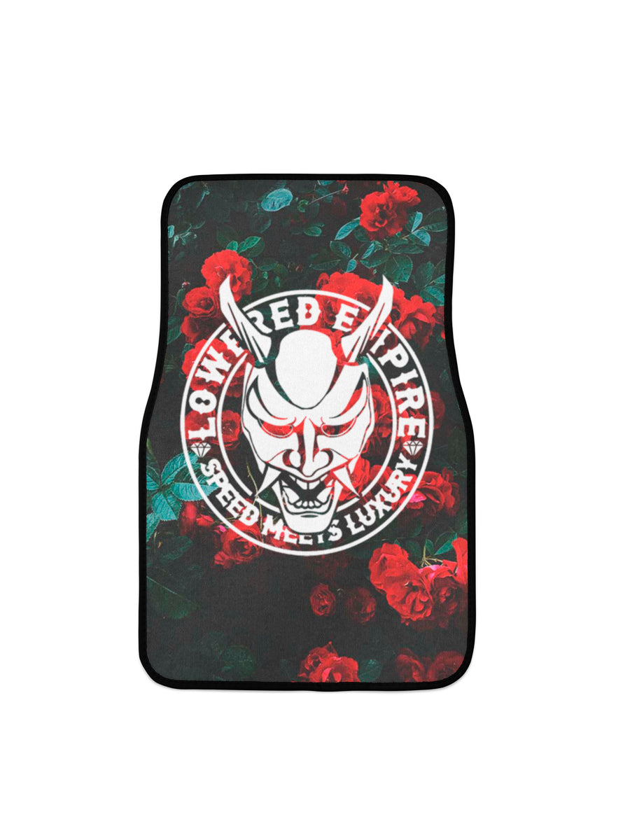 Roses And Hannya Floor Mats