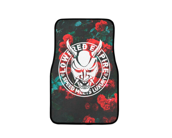 Roses And Hannya Floor Mats