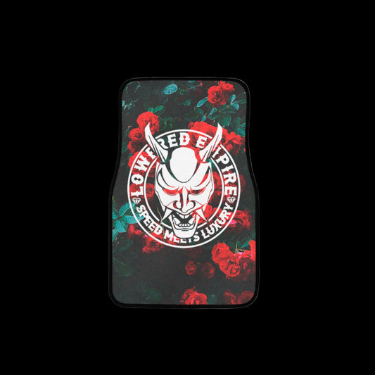 Roses And Hannya Floor Mats