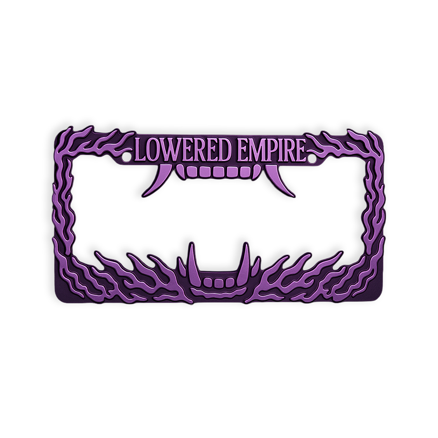 Purple Hannya License Plate Frame
