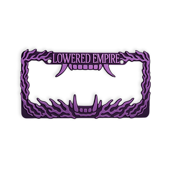 Purple Hannya License Plate Frame