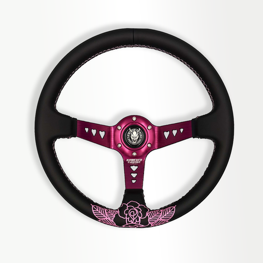 Pink Roses PR-2 Steering Wheel 350mm