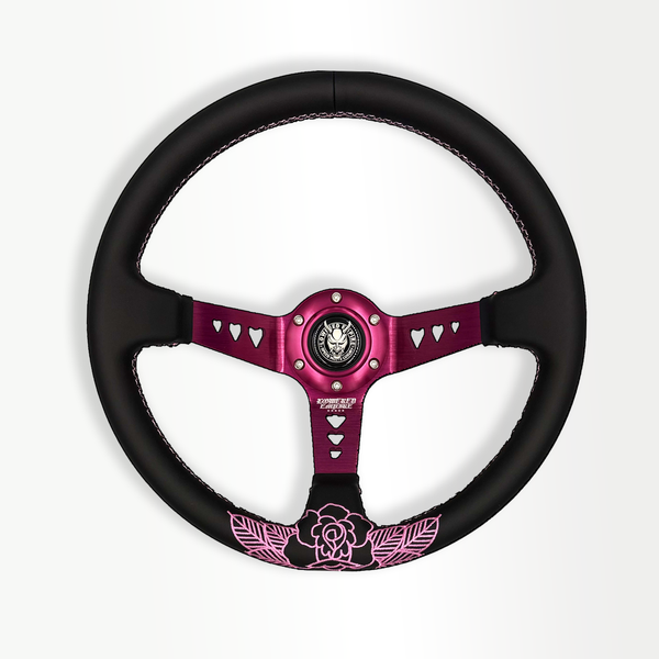 Pink Roses PR-2 Steering Wheel 350mm