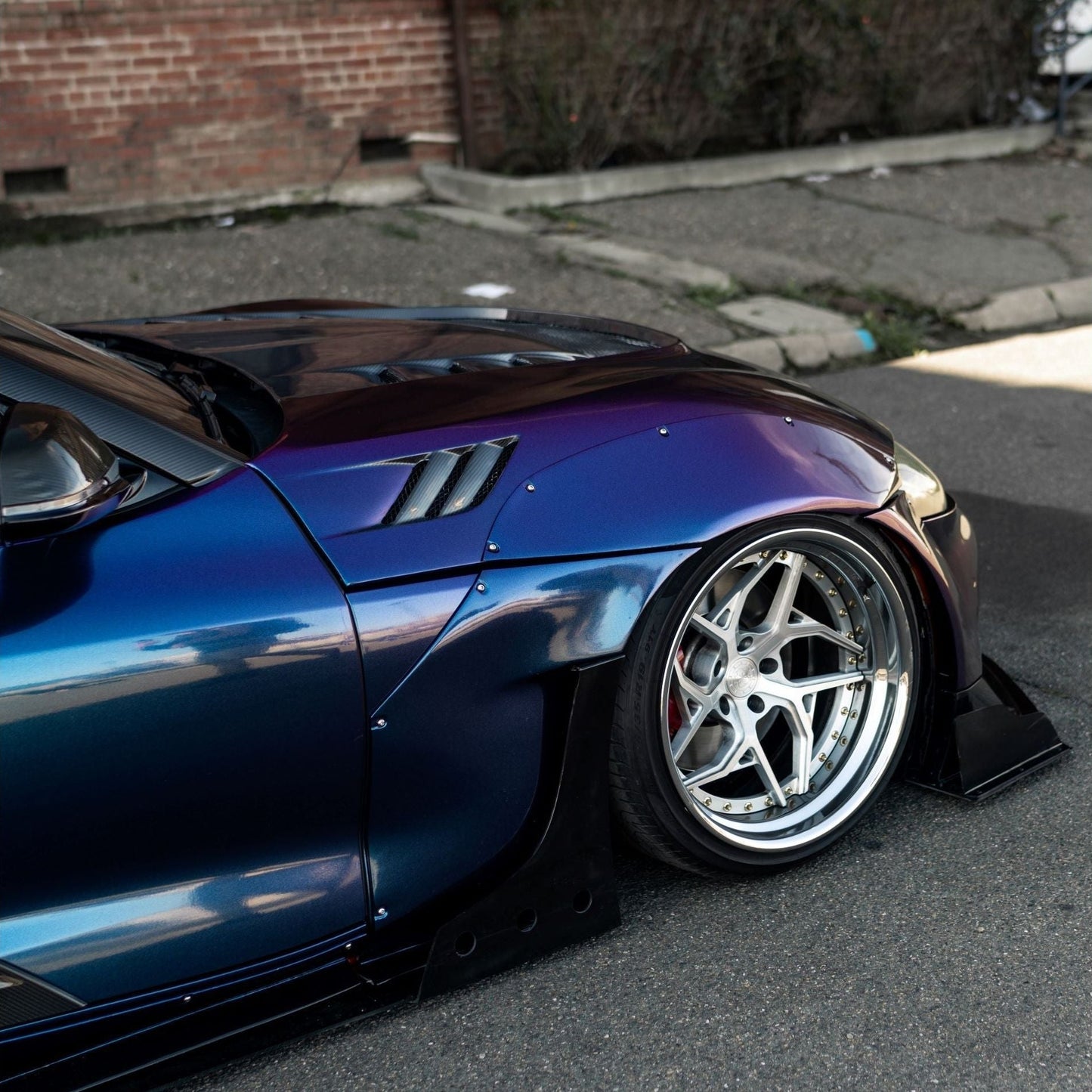 Glossy Purple To Blue Vinyl Wrap - Full Roll Only