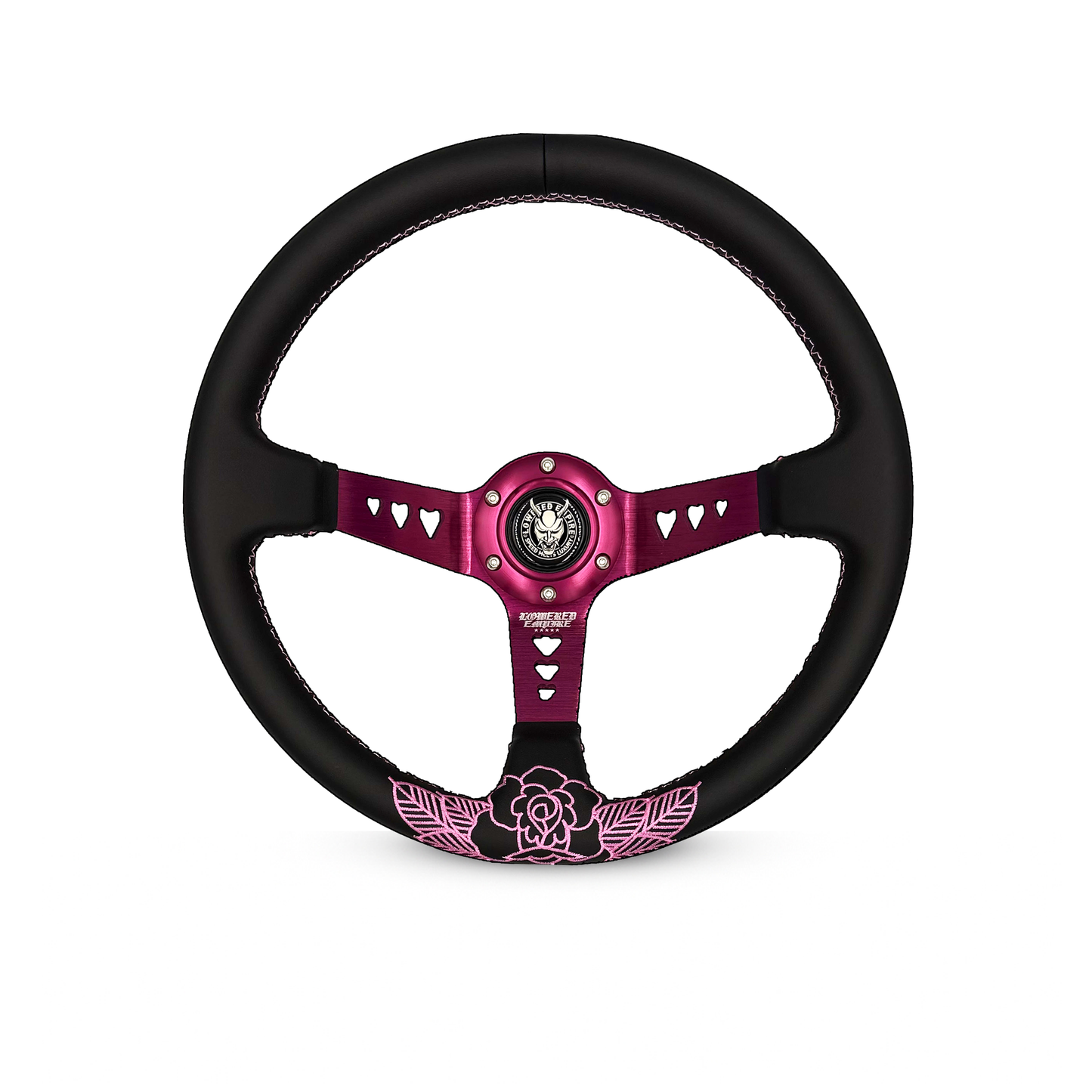 Pink Roses PR-2 Steering Wheel 350mm- Lowered Empire