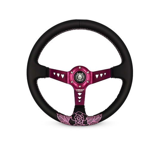 Pink Roses PR-2 Steering Wheel 350mm- Lowered Empire