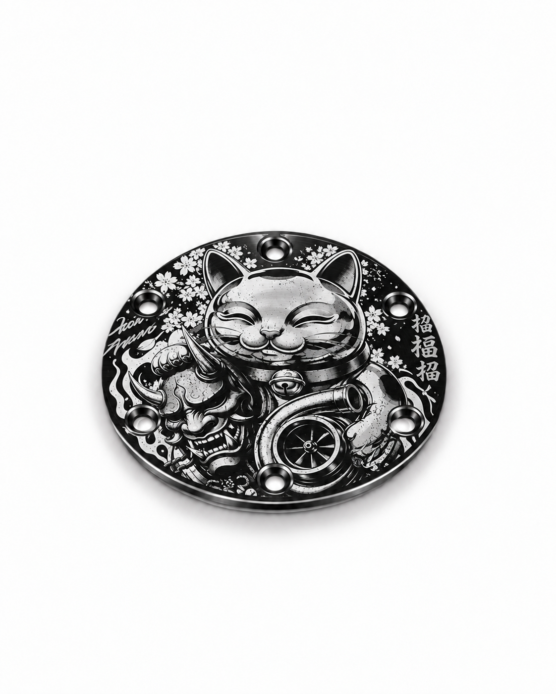 Maneki Neko Turbo Universal Etched Horn Delete Plate