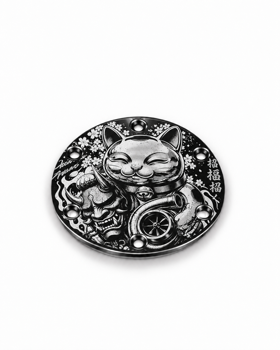 Maneki Neko Turbo Universal Etched Horn Delete Plate