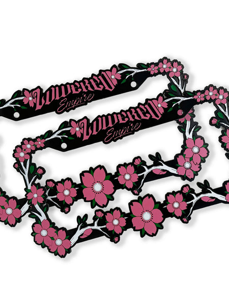 Sakura Flowers License Plate Frame