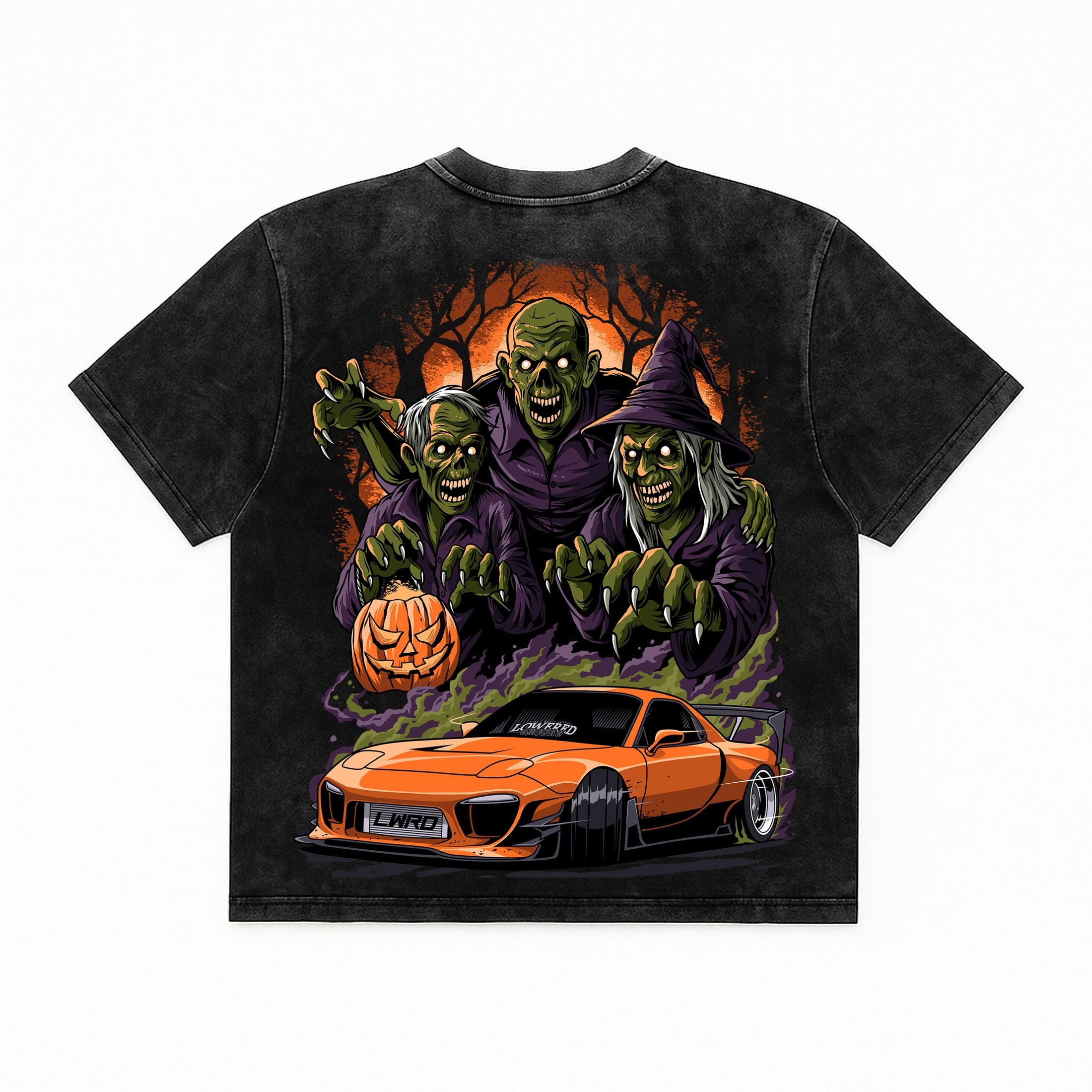 * Halloween * Drift or Treat Washed Premium Tee - Shirts