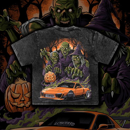 * Halloween * Drift or Treat Washed Premium Tee - Shirts