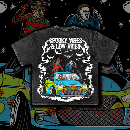 *Halloween* Spooky Vibes And Low Rides Tee - Shirts