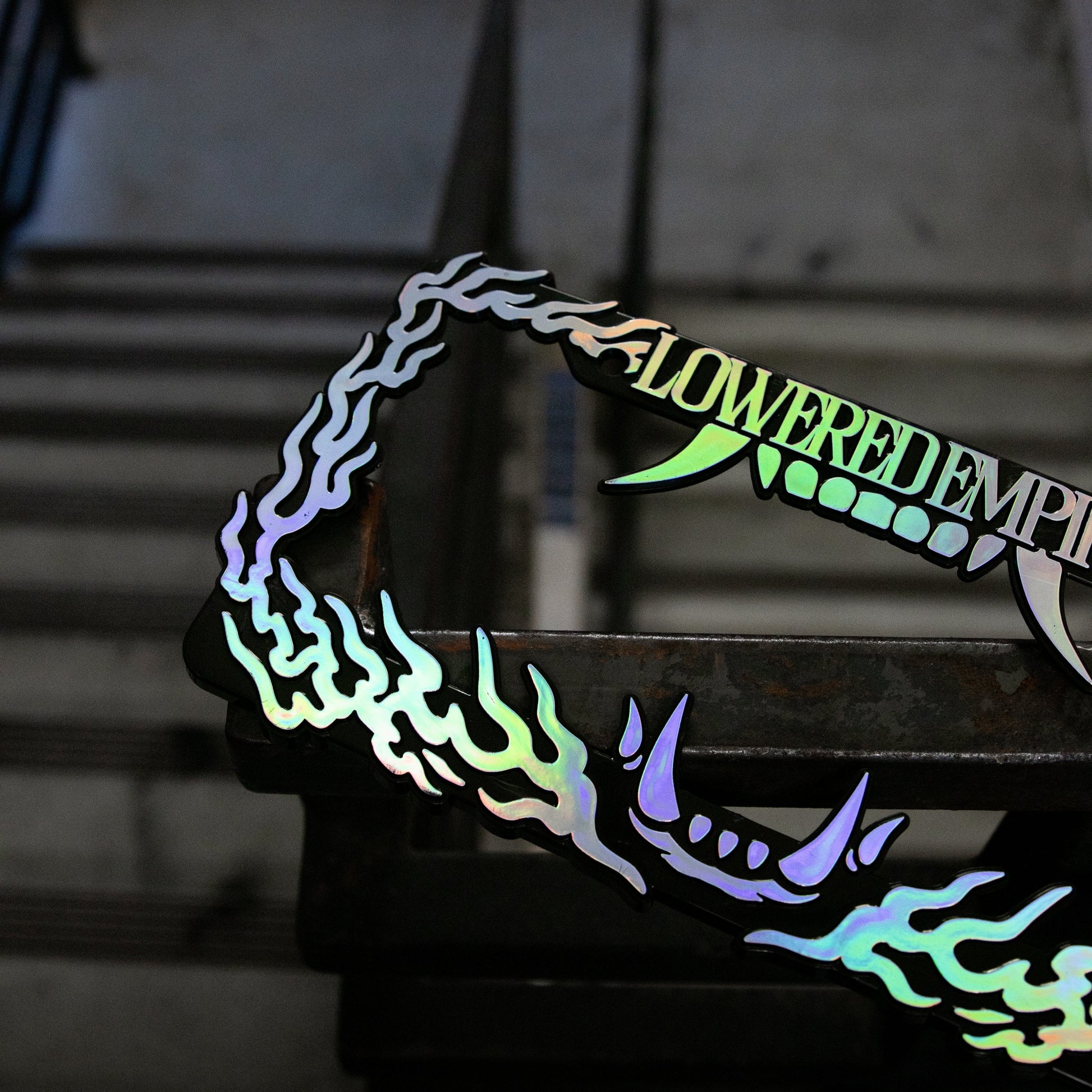 Hannya Flames License Plate Frame