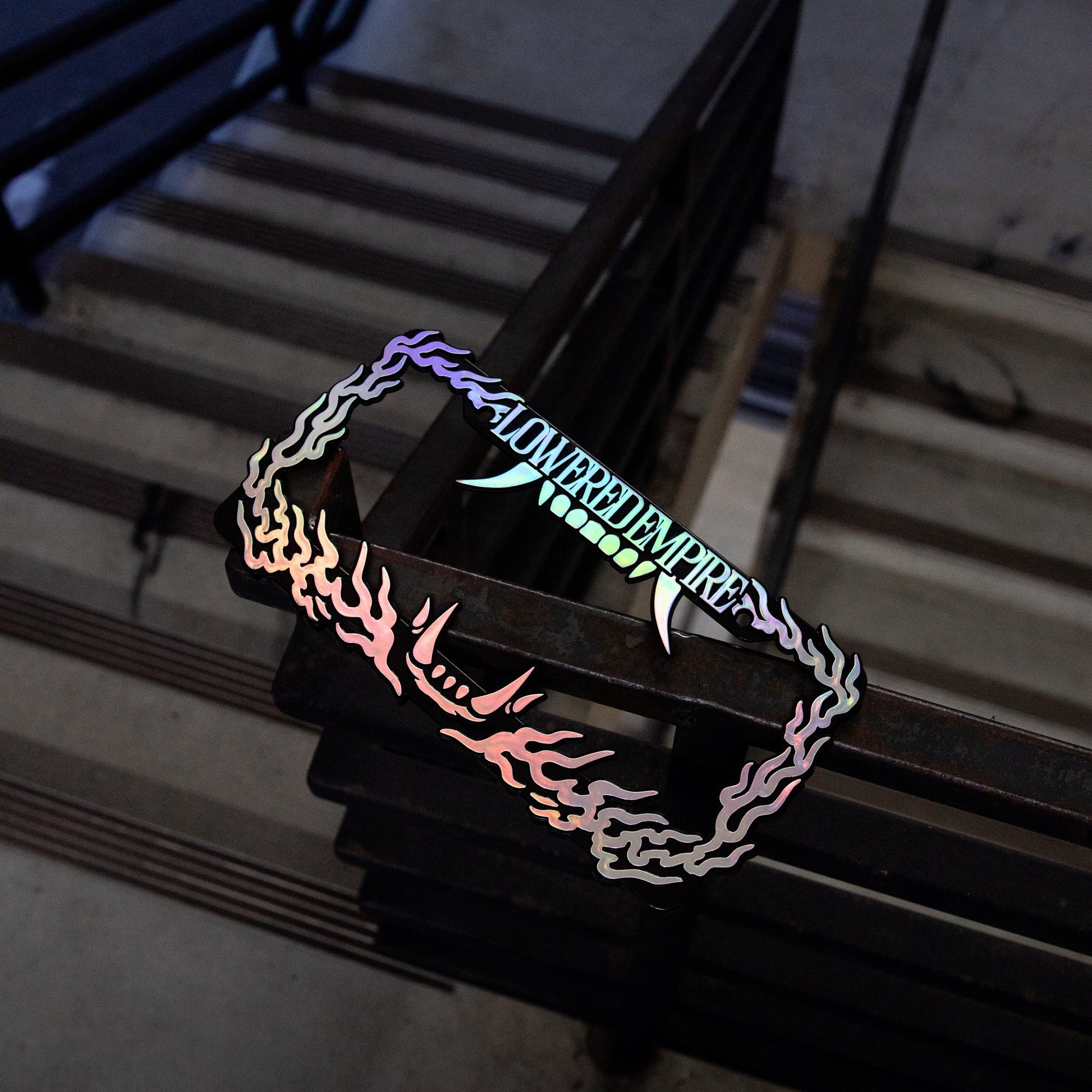 Hannya Flames License Plate Frame