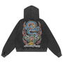 Traditional Dragon  Acid Wash Premium Hoodie