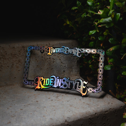 Holographic Ride In Style License Plate Frame