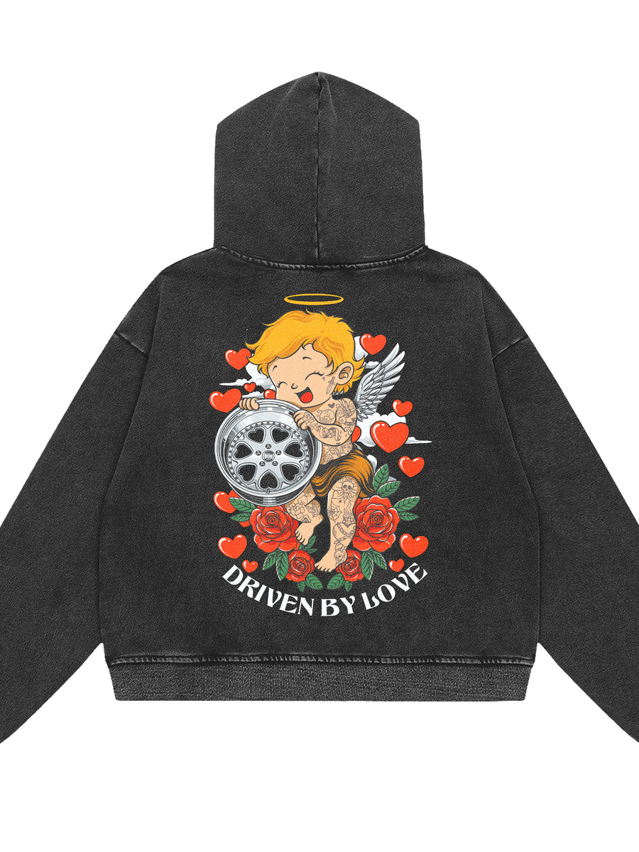 Driven by Love: Acid Wash Hoodie