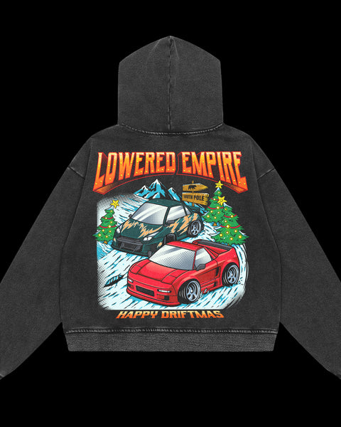 Happy Driftmas Washed Premium Hoodie