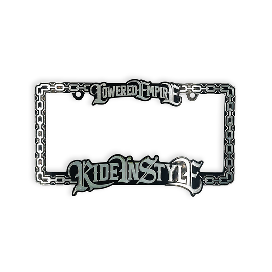 Chrome Ride In Style License Plate Frame