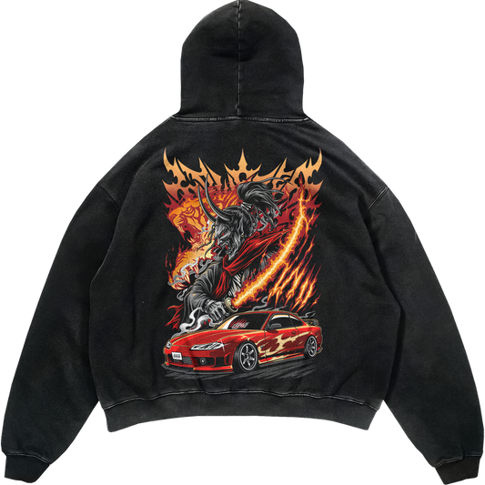 Katana Drift Vintage Hoodie - Hoodie