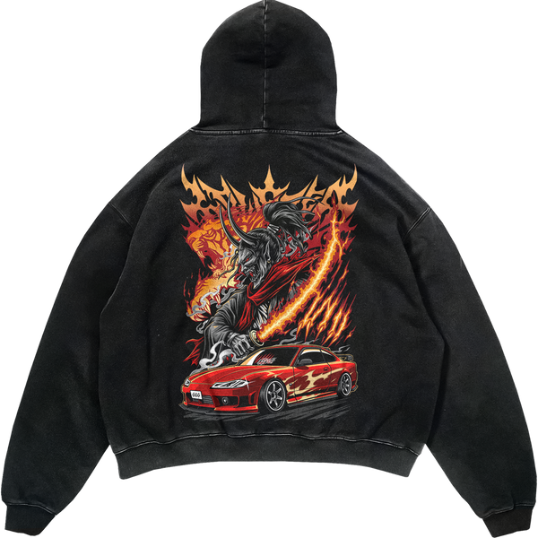Katana Drift Vintage Hoodie - Hoodie