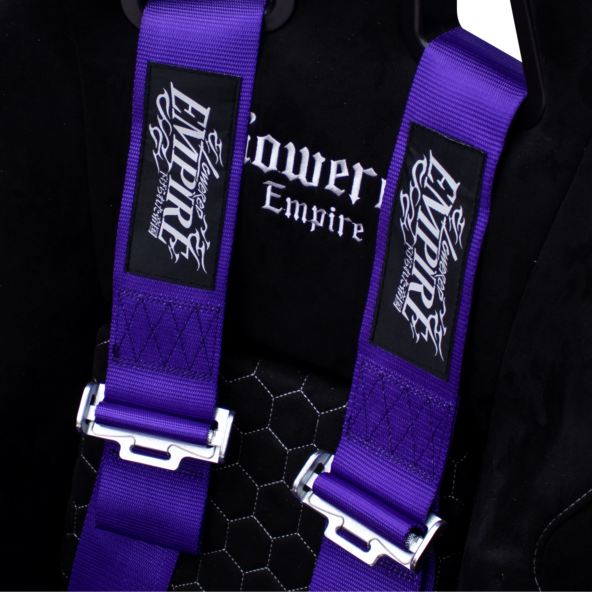 Lowered Empire Flamed Harness Belt- Purple - Driver Only