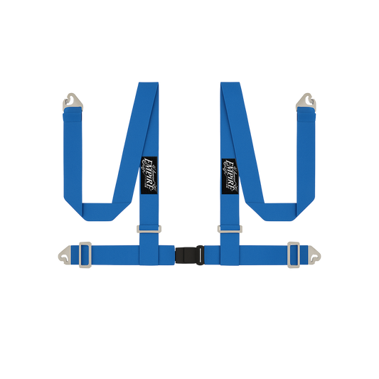 Lowered Empire Flamed Harness Belts- Blue