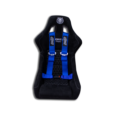 Lowered Empire Flamed Harness Belts- Blue - Driver Only