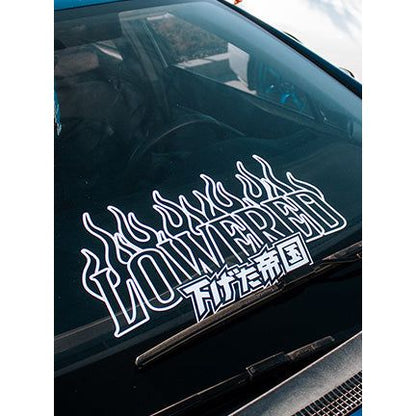Lowered Empire Flames Banner 22’’x10 - White
