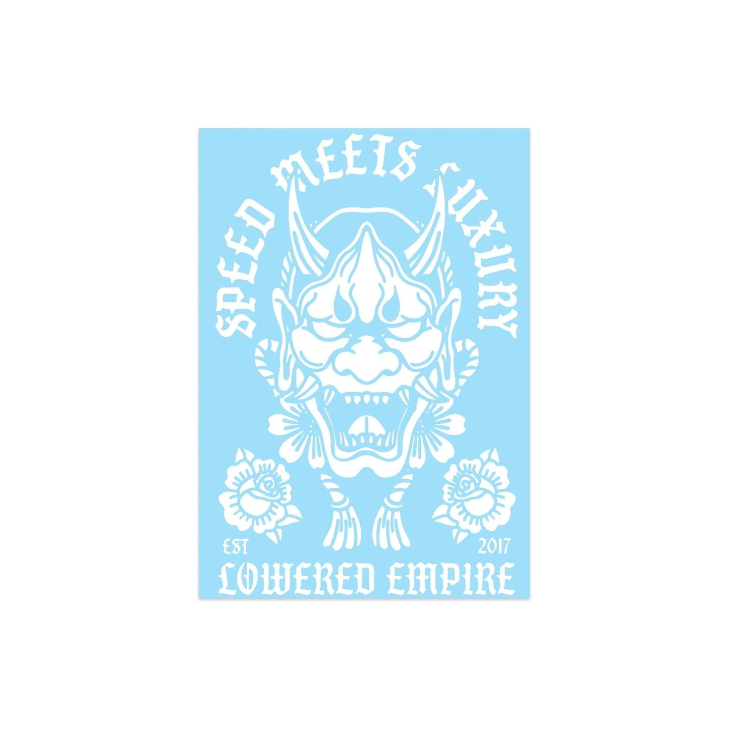 Lowered Empire Hannya Rear Windshield Banner ( Different Sizes) - Loweredempire