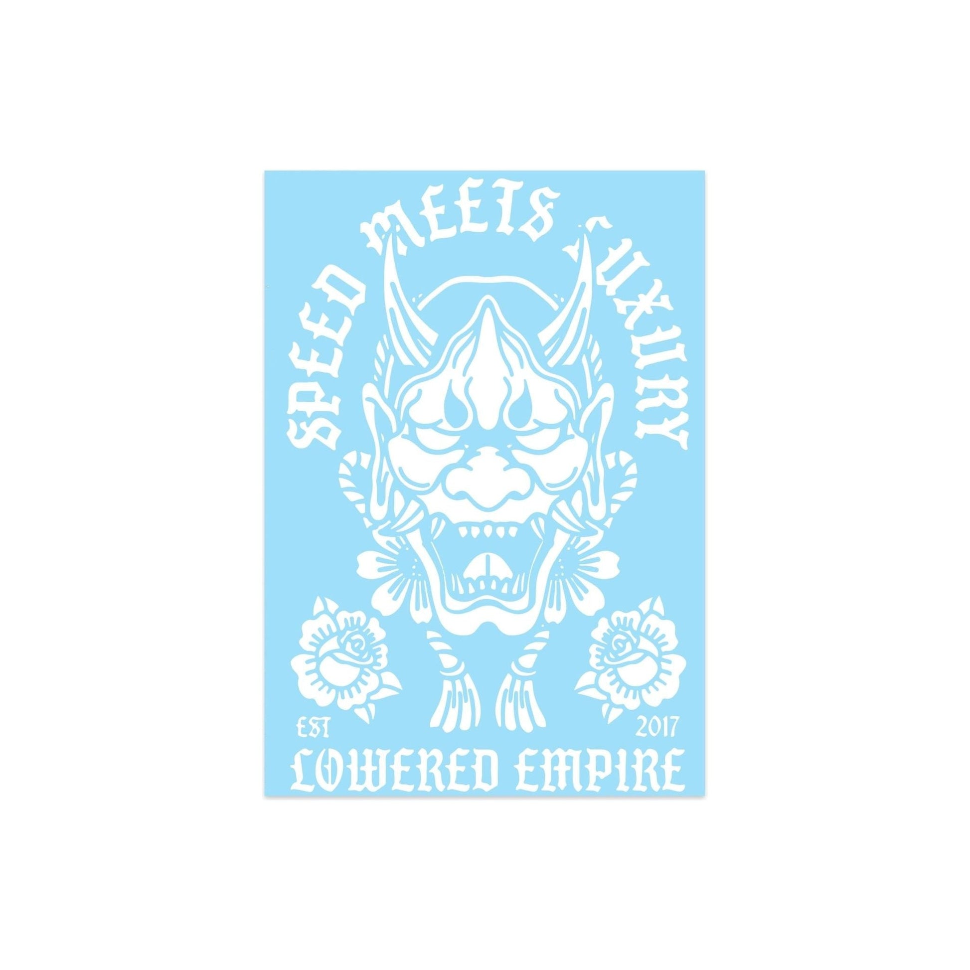 Lowered Empire Hannya Rear Windshield Banner ( Different Sizes) - Loweredempire