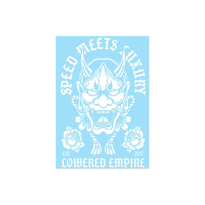 Lowered Empire Hannya Rear Windshield Banner ( Different Sizes) - Loweredempire