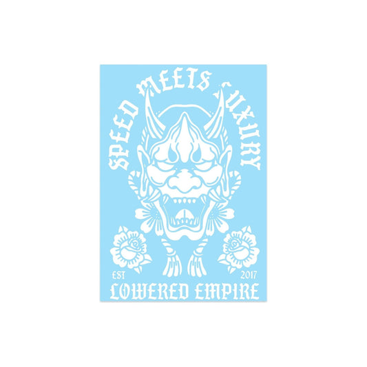 Lowered Empire Hannya Rear Windshield Banner ( Different Sizes) - Loweredempire