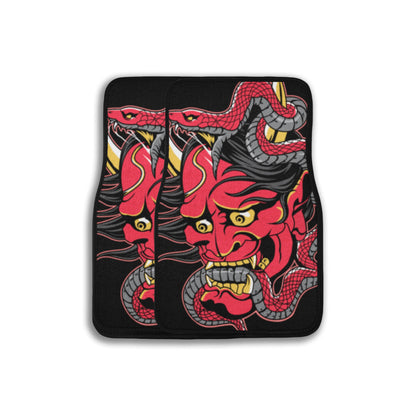 OG Oni Mask Pair Premium Car Carpet Floor Mats