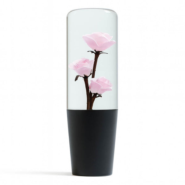 Pink Camellias Roses Clear Flower Shift Knob 6’’ | Universal Manual Car Shifter